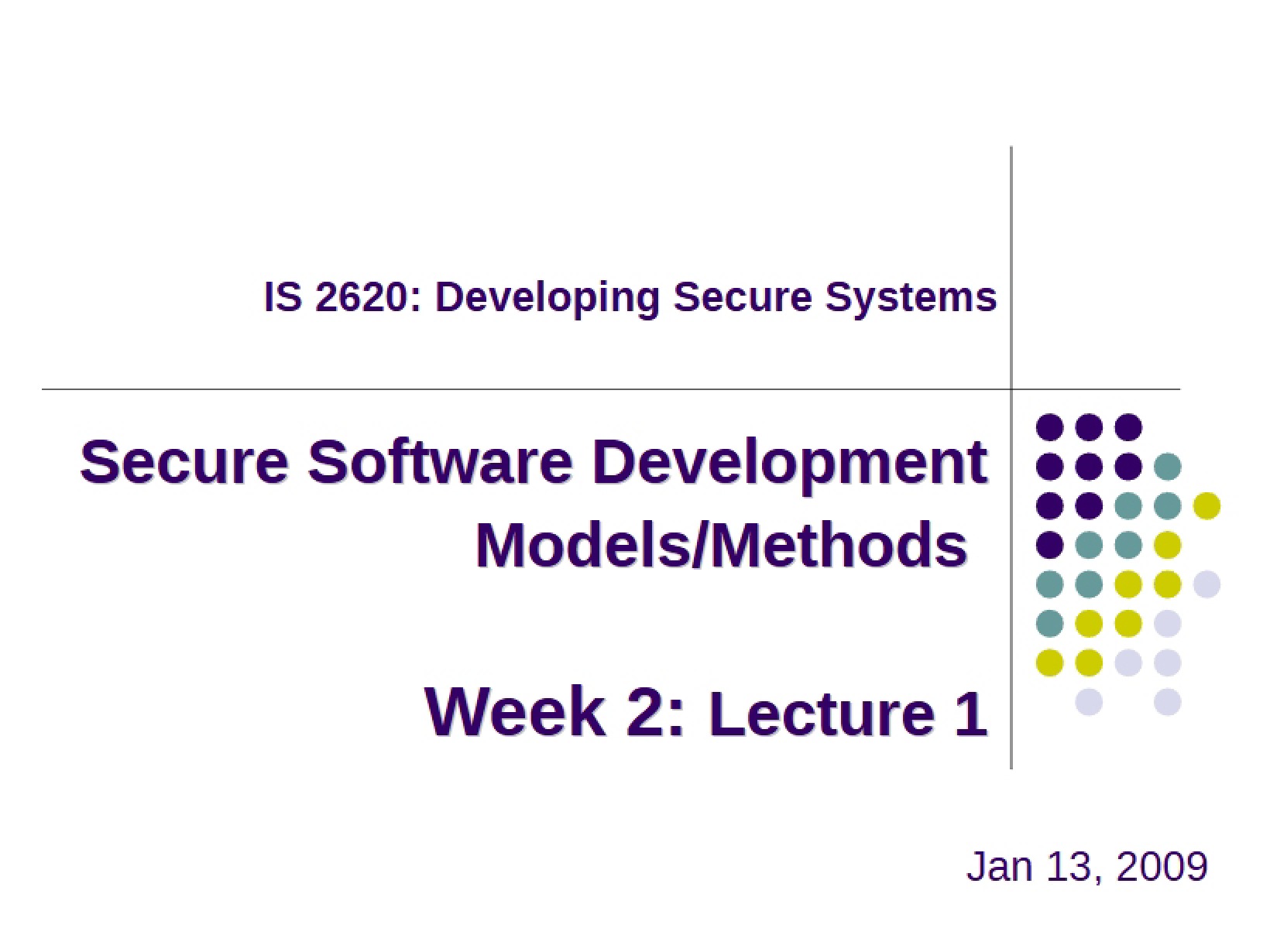 Models for Secure Software Dev