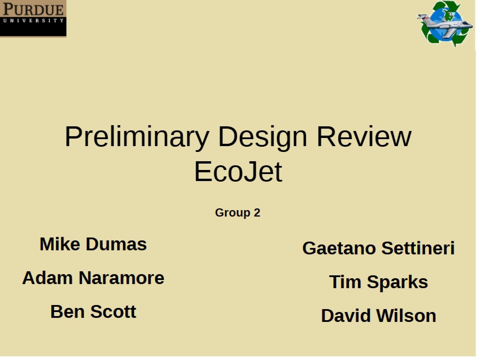 Review of Preliminary Design