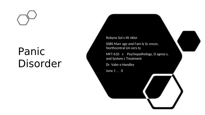 MFT6102 - Panic Disorder