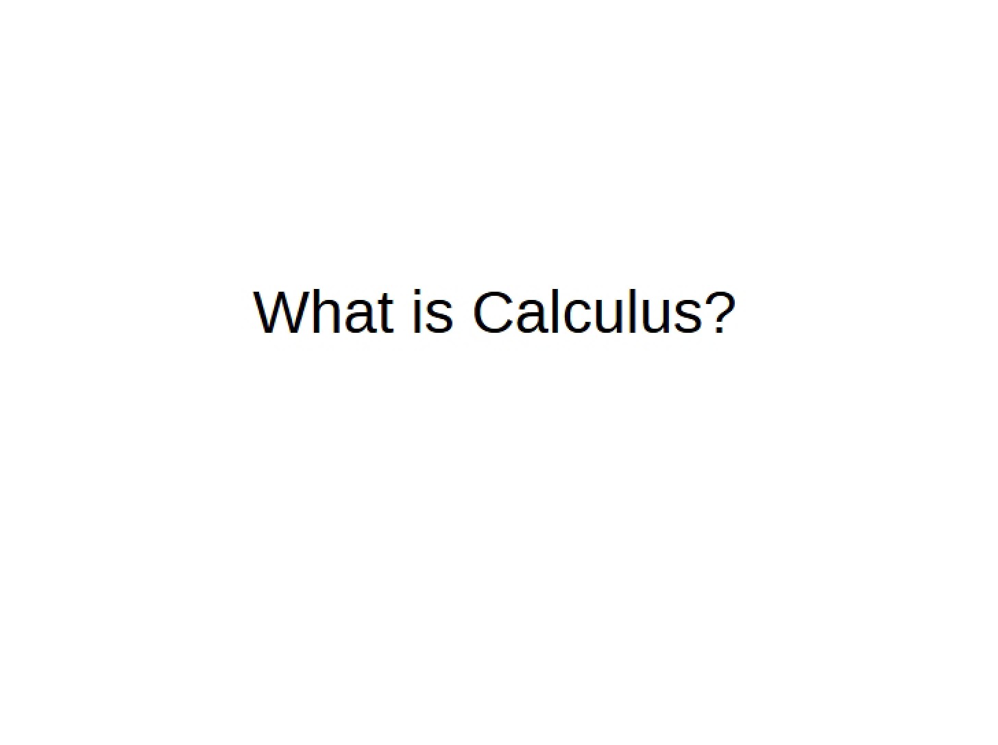 Origins of Calculus