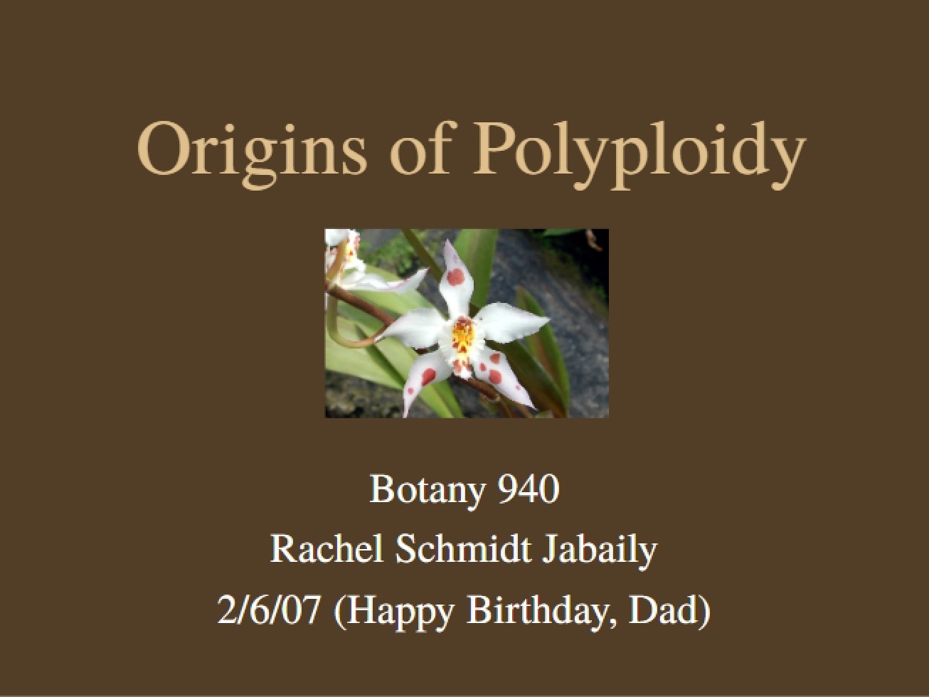 Polyploidy Origins