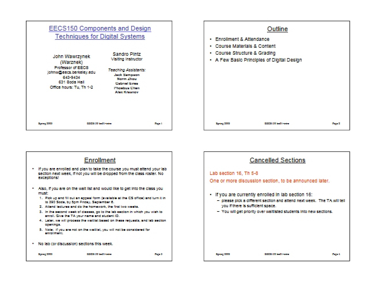 Session Notes