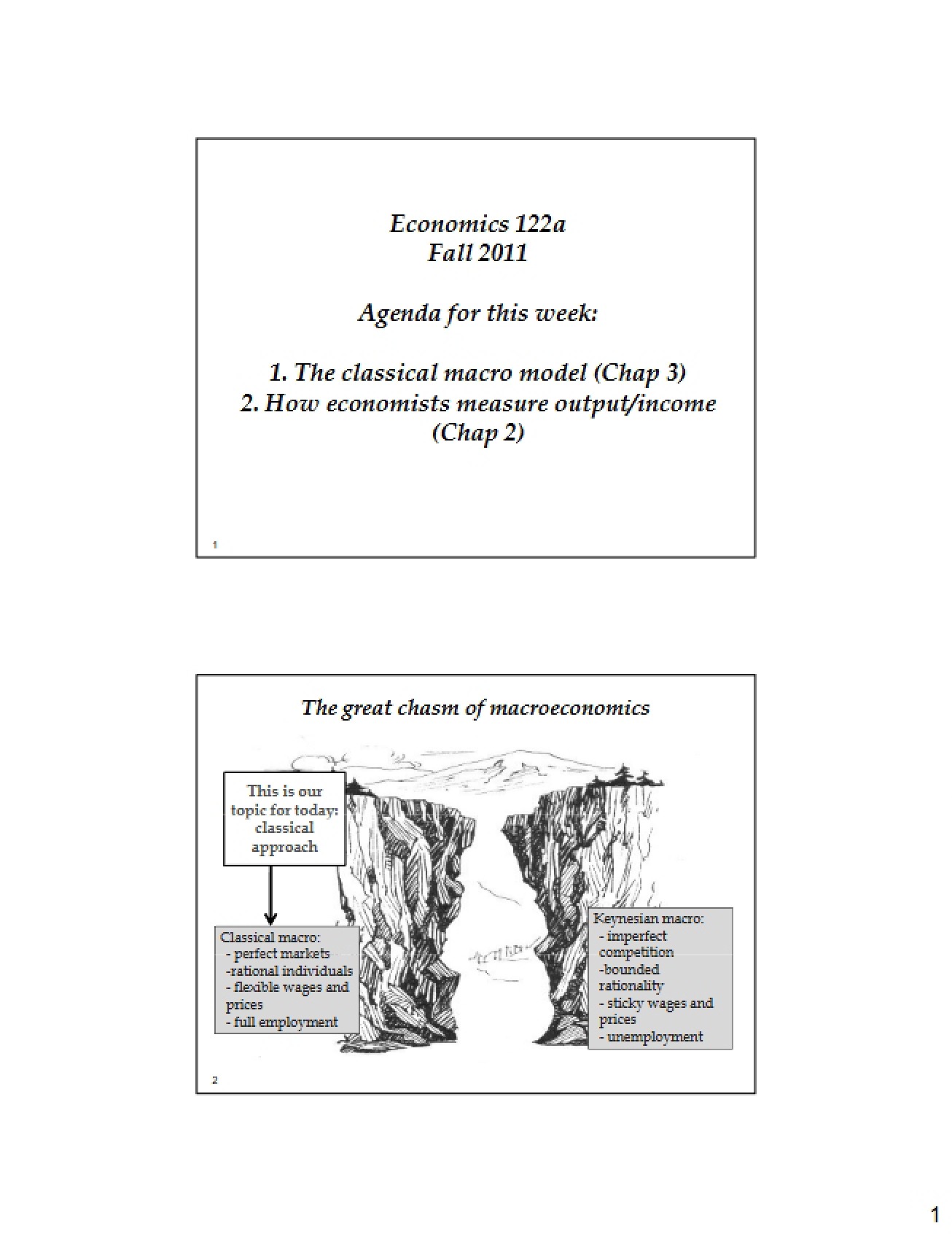 Macroeconomics The Great Chasm