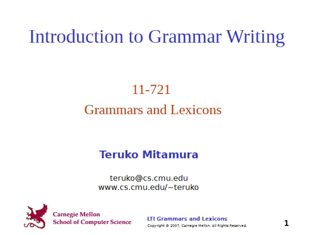 Session 02 of Grammars and Lexicons