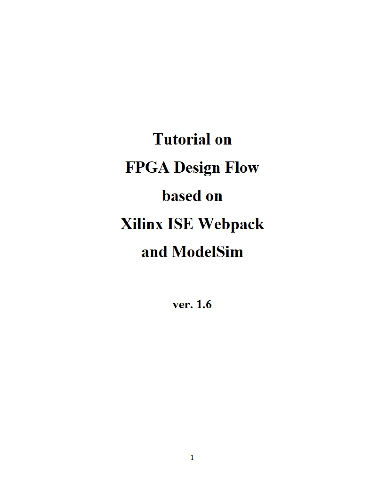 FPGA Design Flow Tutorial