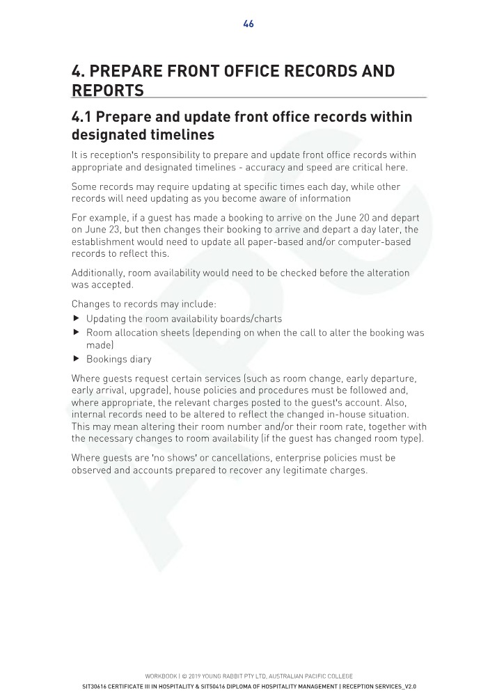 Preparing Front Office Records and Reports