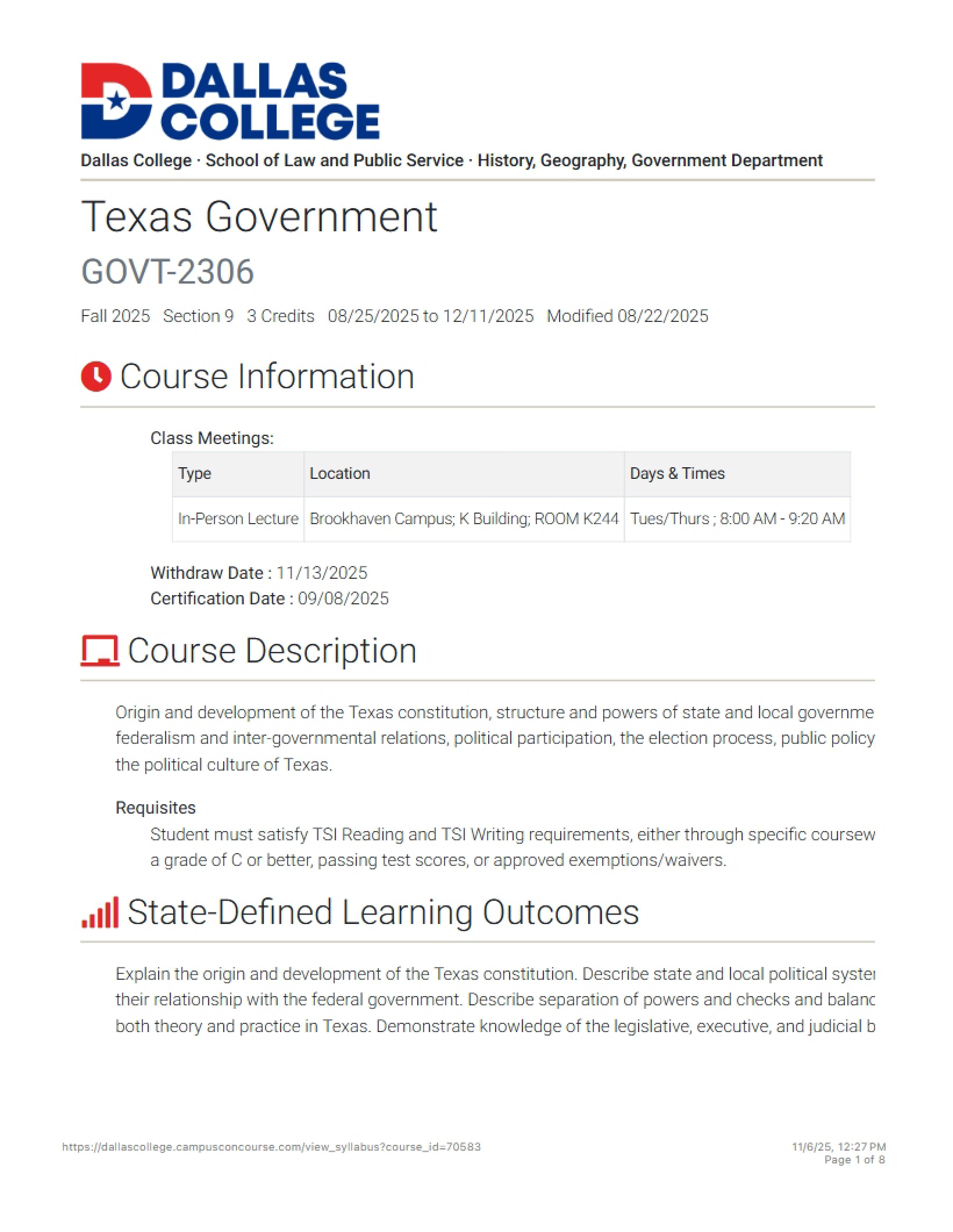 Syllabus