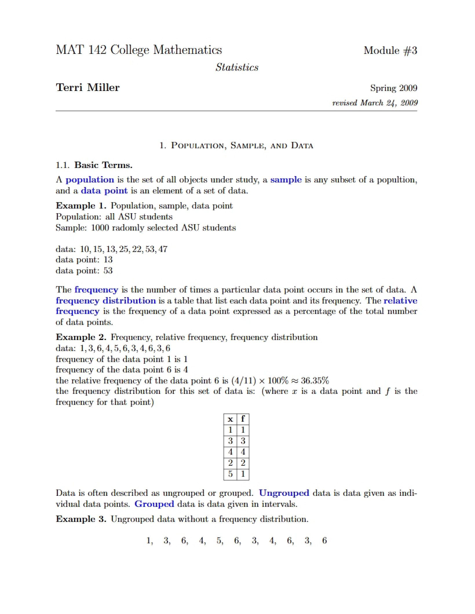 Statistics Overview