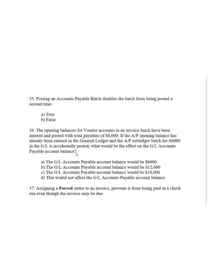 Accounts Payable Batch - Invoice Status Questions