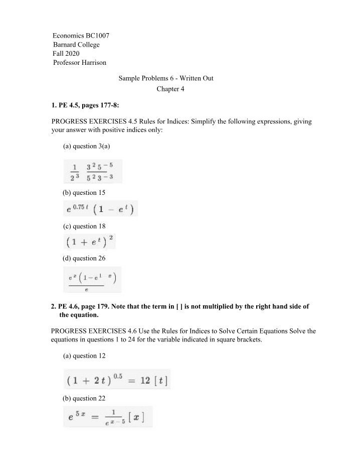 Written Solutions for Sample Problems 6