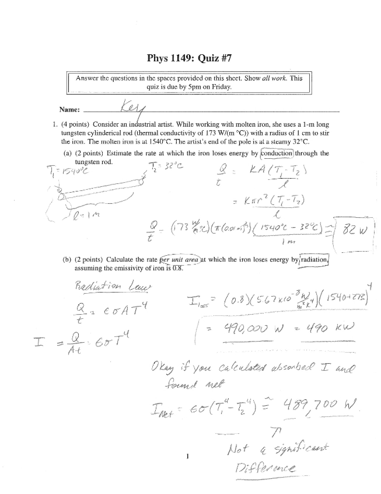 Physics for Pharmacy Quiz Seven
