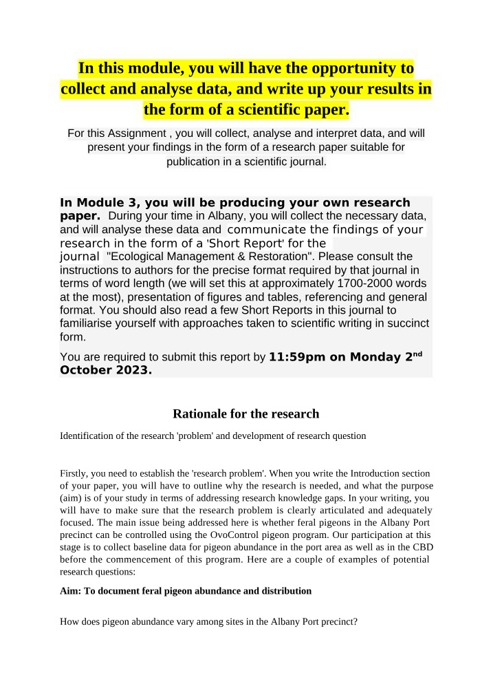 Research Paper Writing and Data Analysis - FINA2209