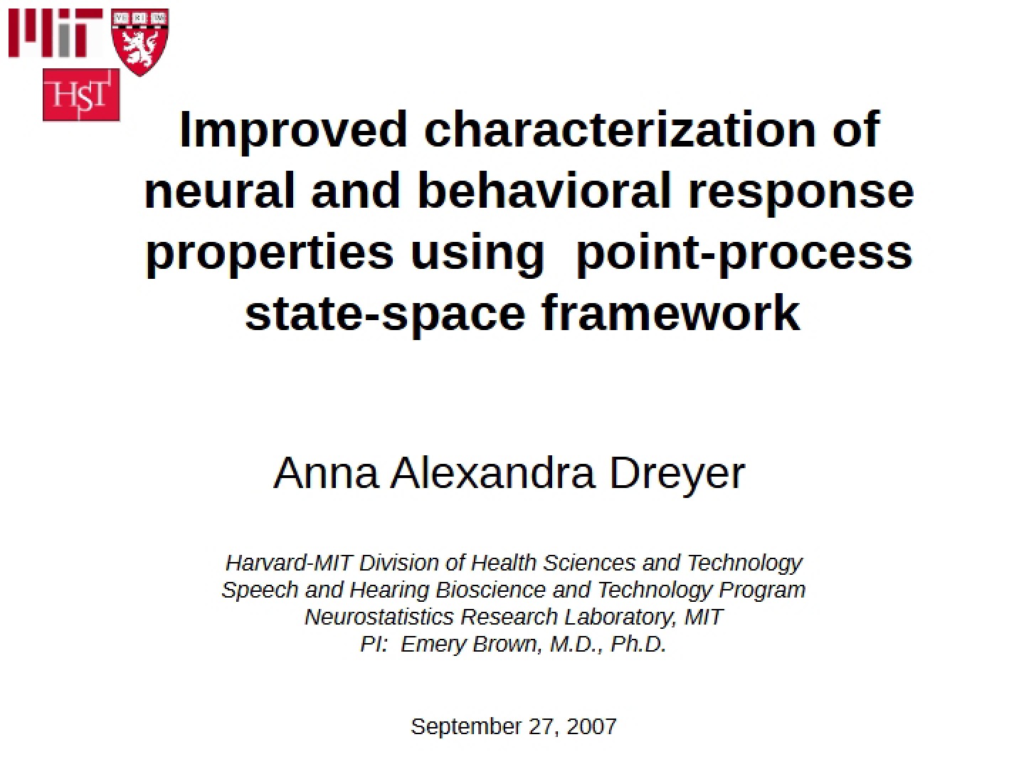 Characterization Improvement Behavioral and Neural Responses