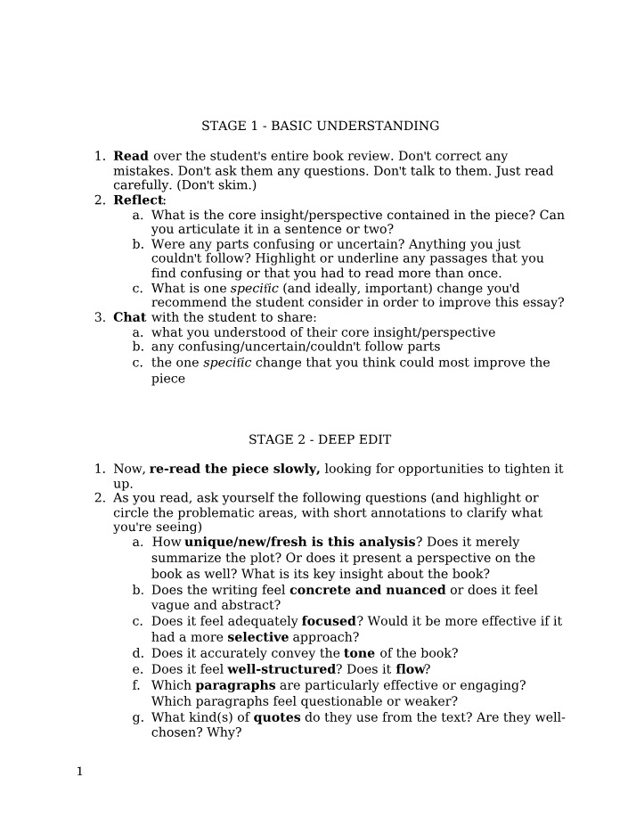 Book Analysis - Peer Review