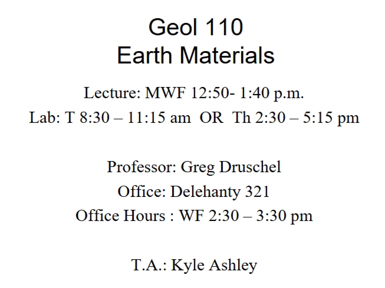 Earth Materials