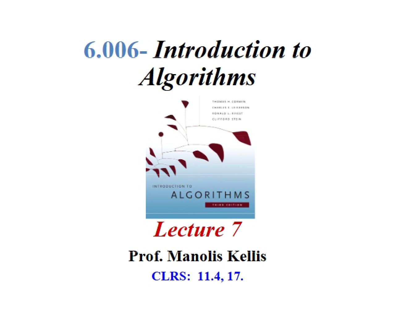 Algorithmics Introduction