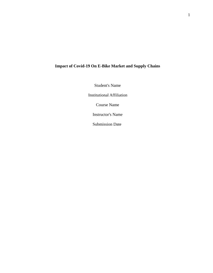 The Impact of Covid-19