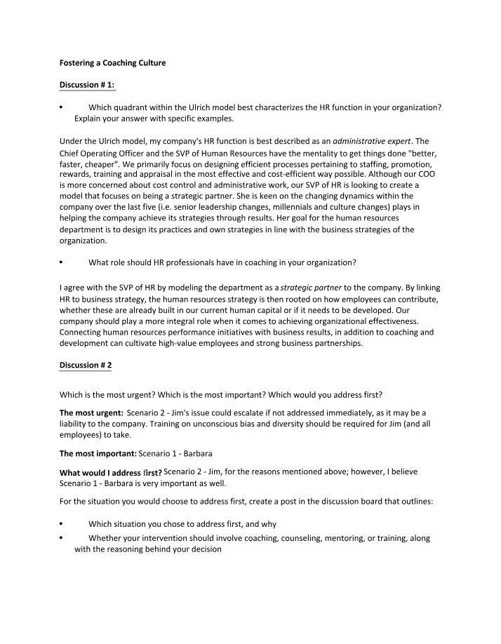 HR Function - Fostering a Coaching Culture in Your Organization
