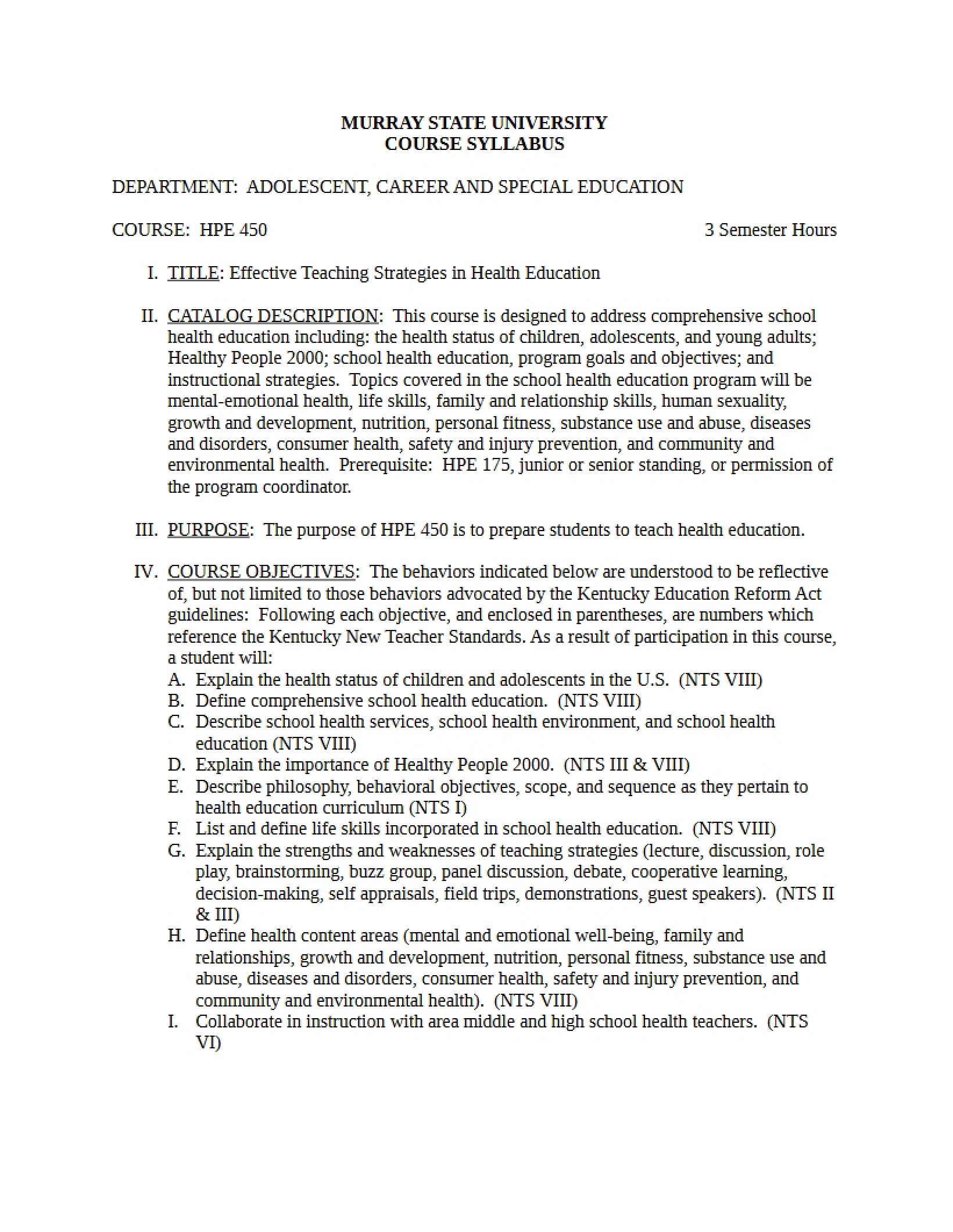 Syllabus