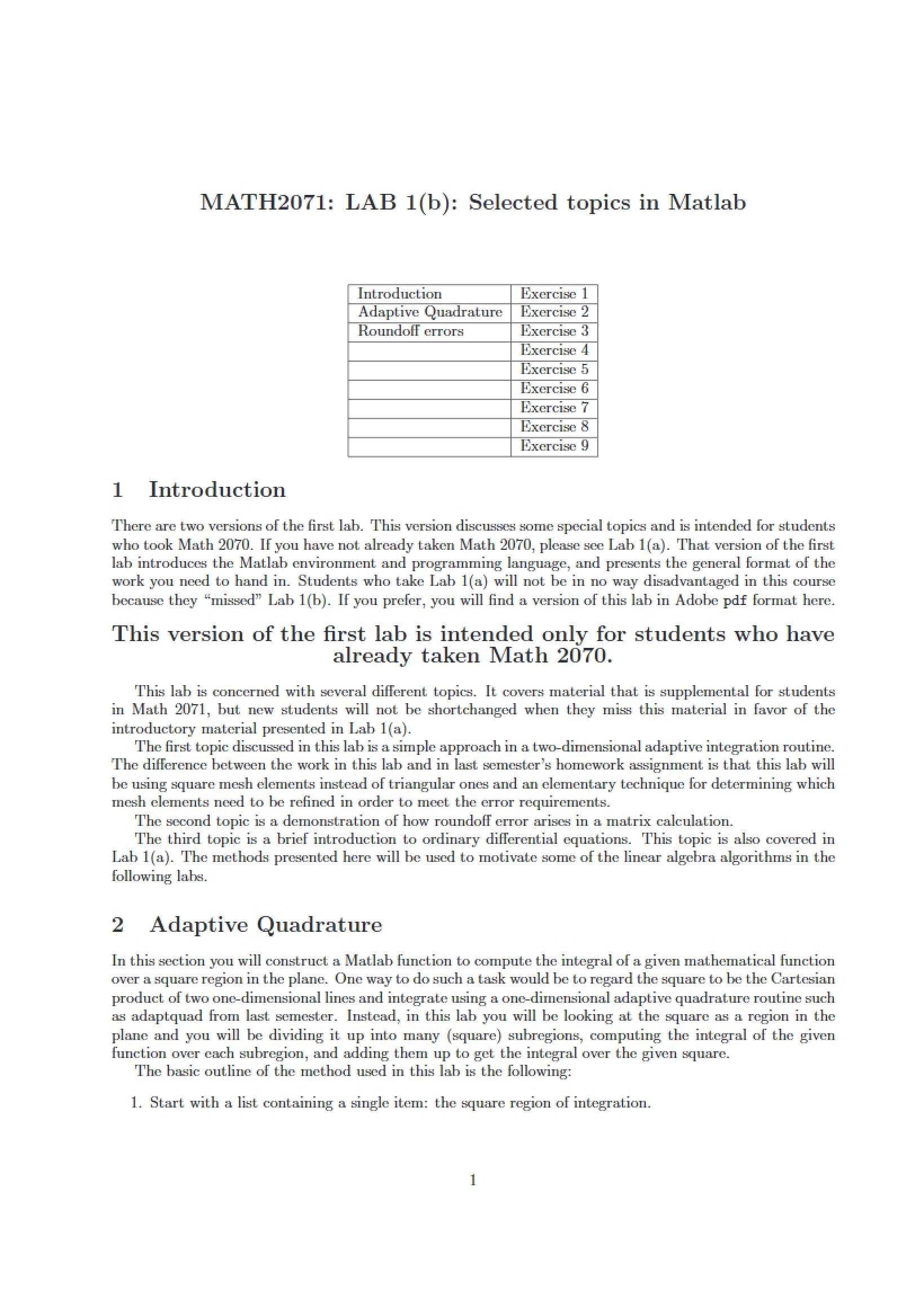 Matlab Selected Topics