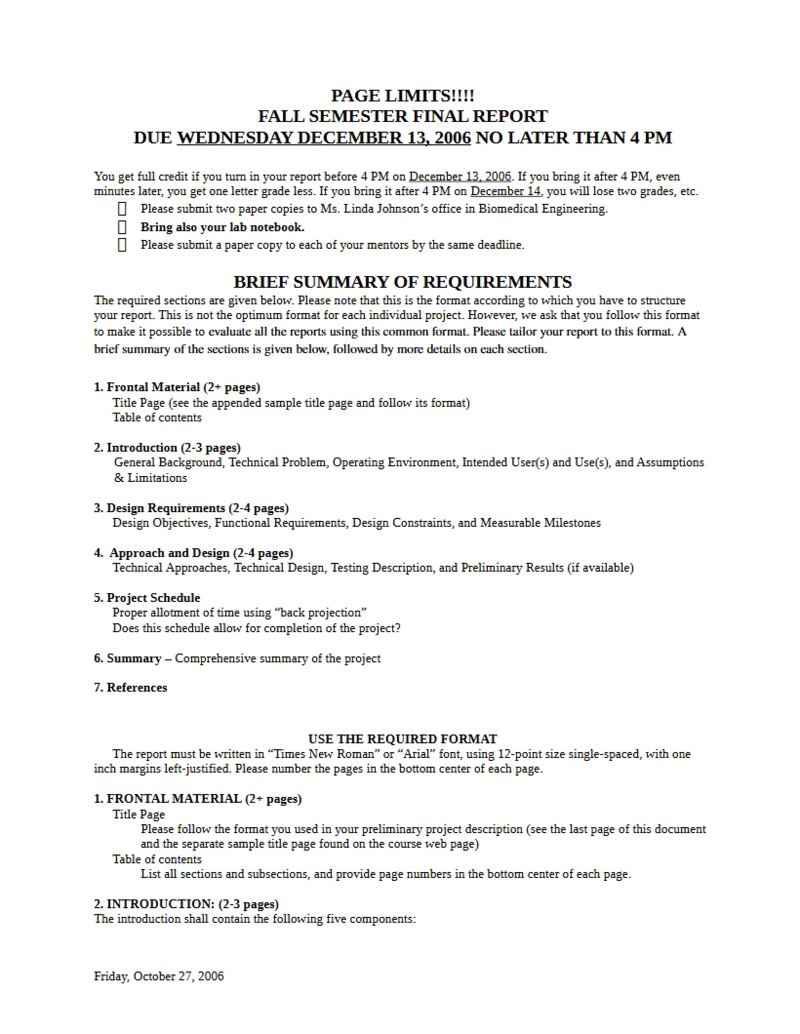 Final Report for Fall Semester
