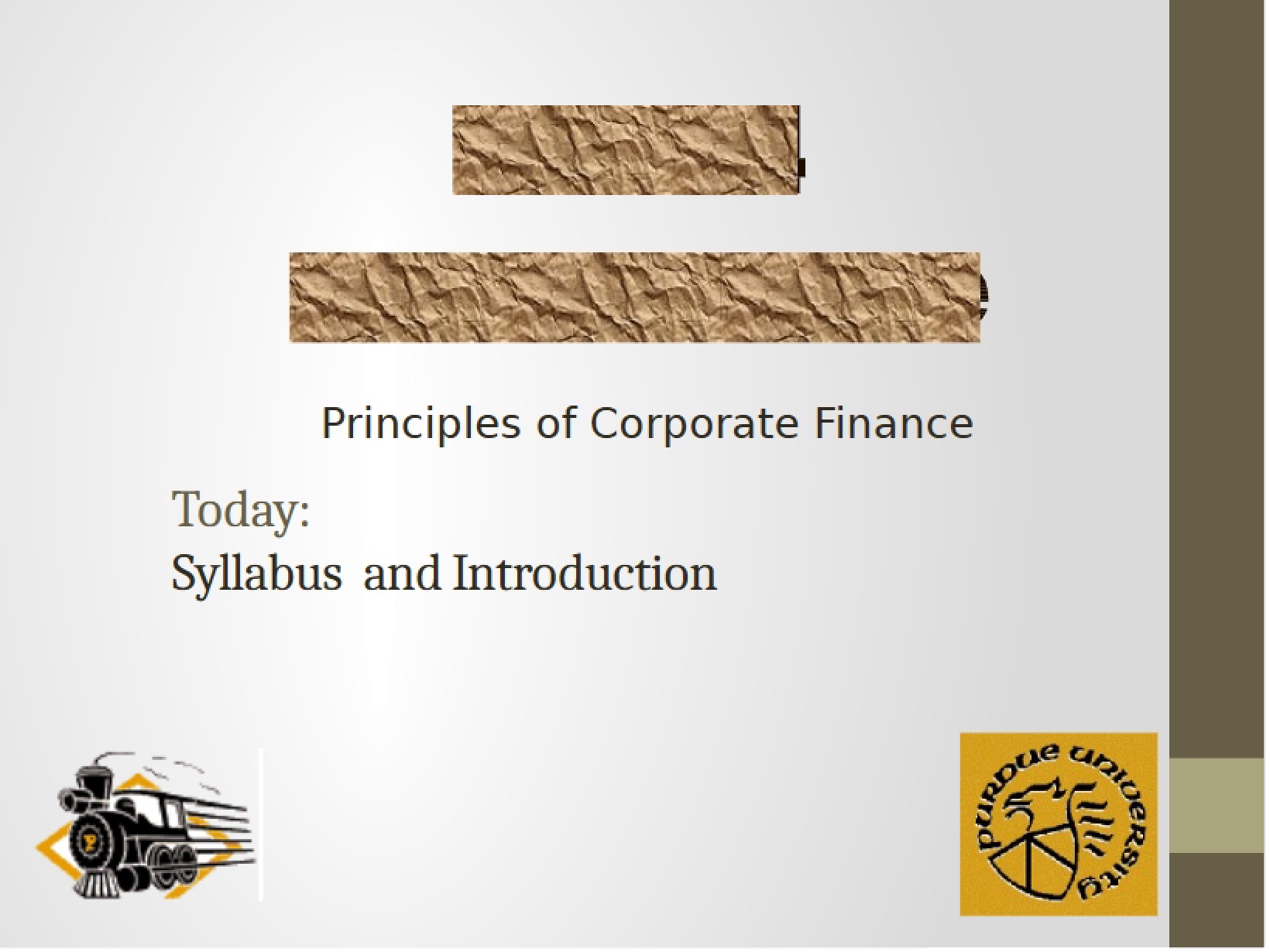 Corporate Finance Principles