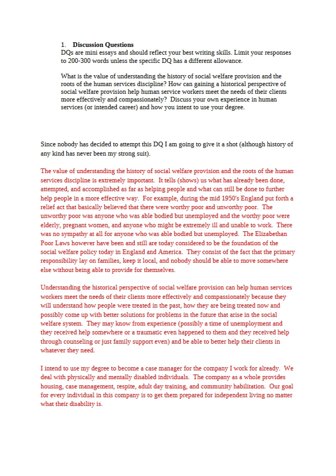 Contemporary Human Services Paper