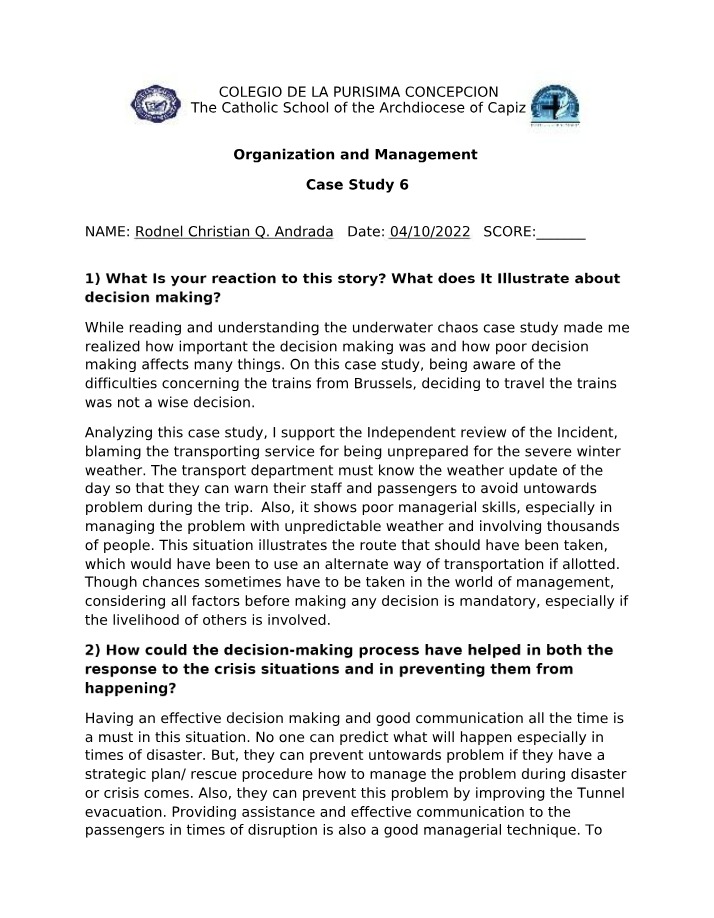 Case Study Number 6