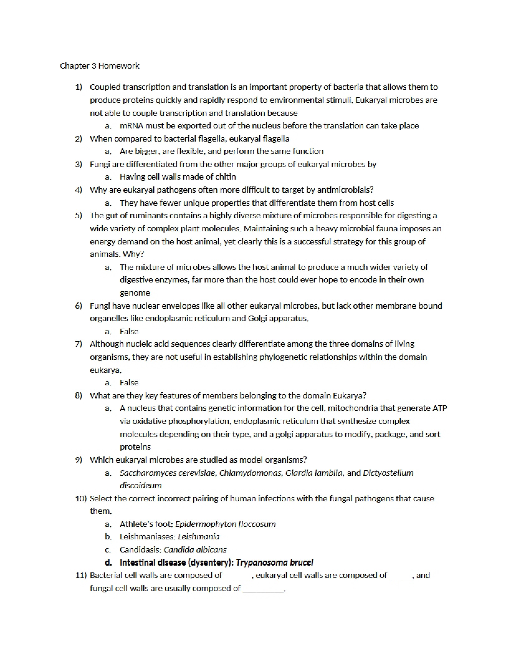 Homework Chapter 3