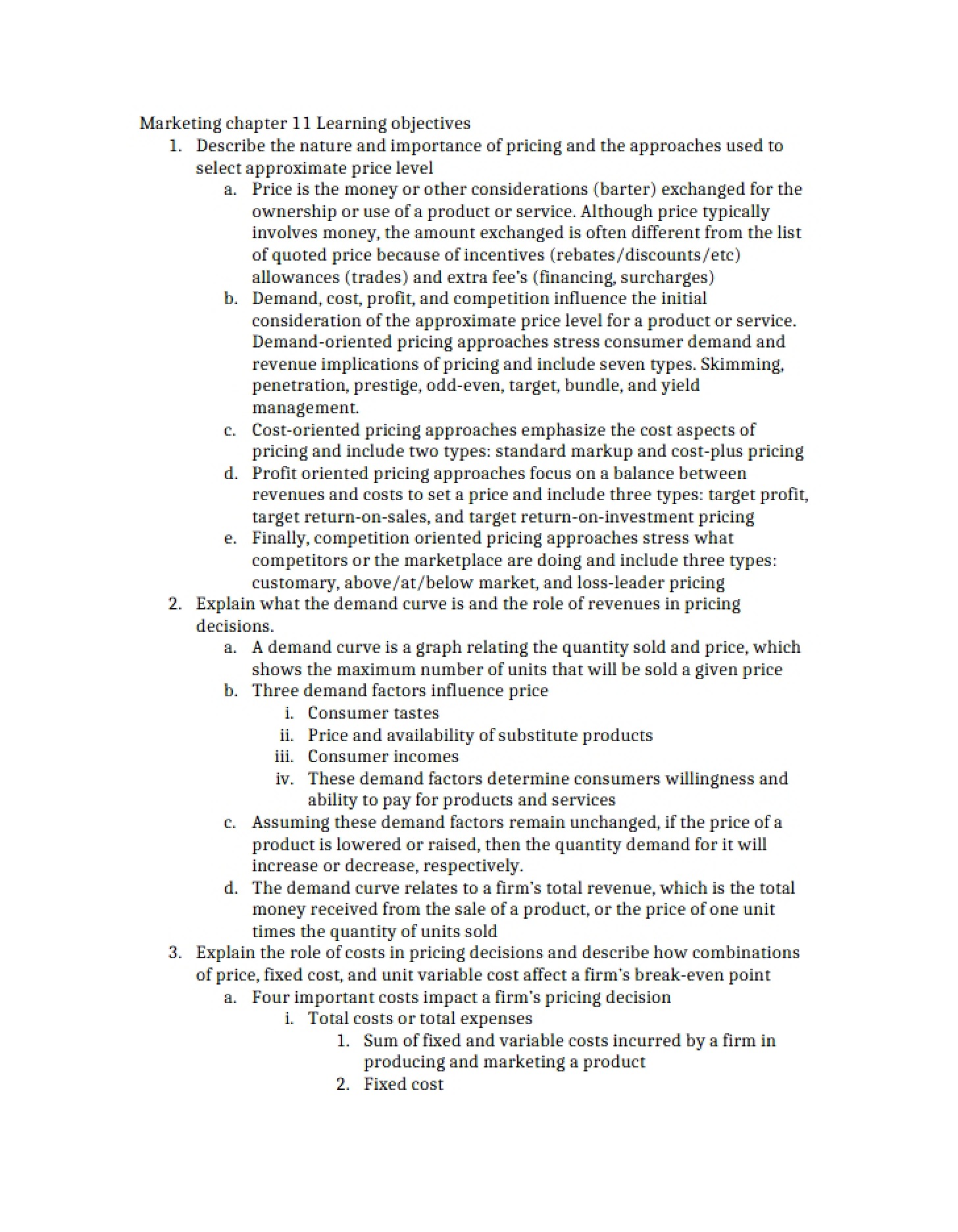 Marketing Chapter 11