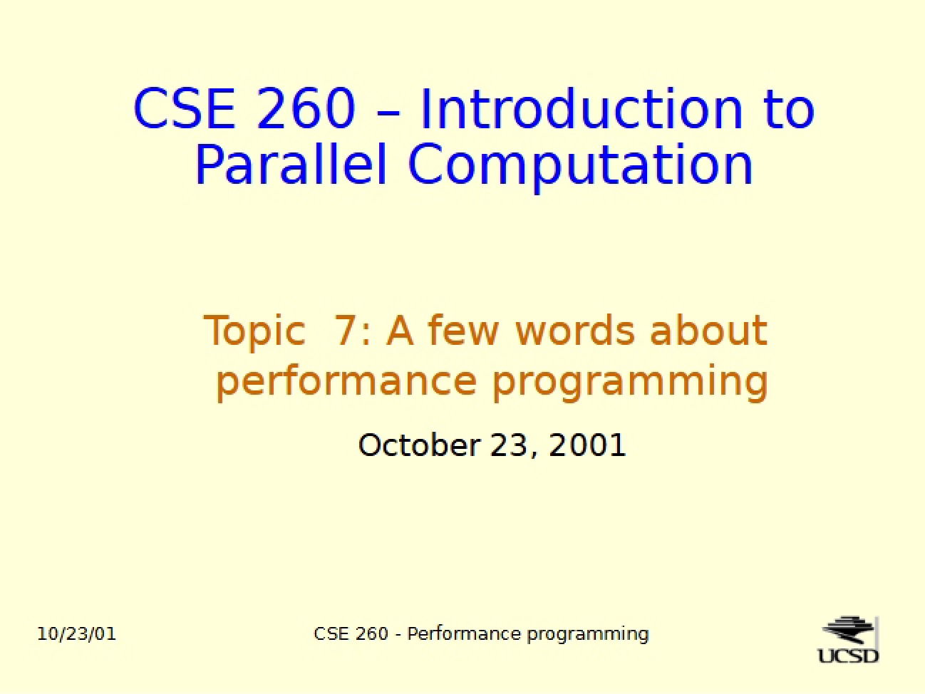 Parallel Computation Topic 7