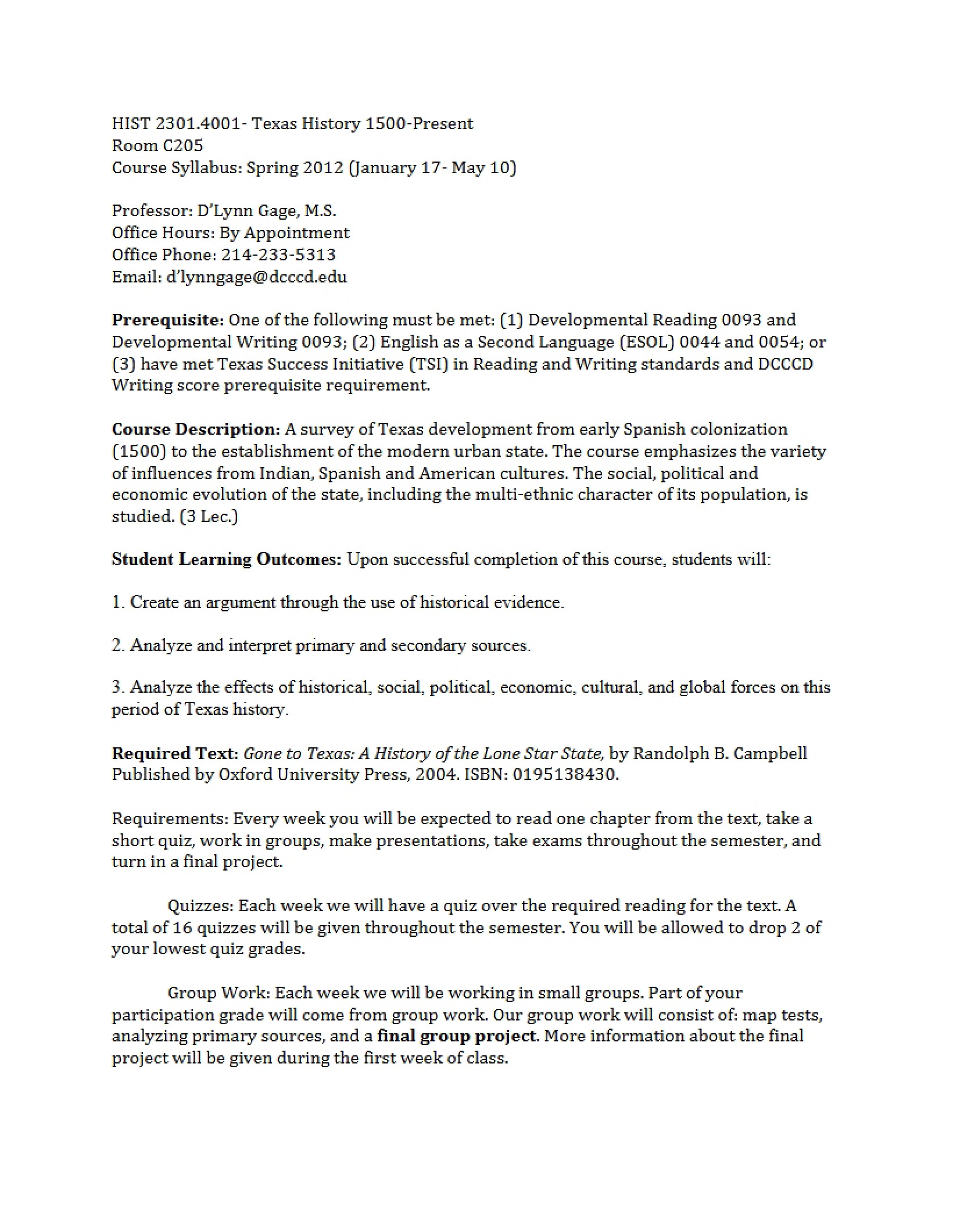 Syllabus