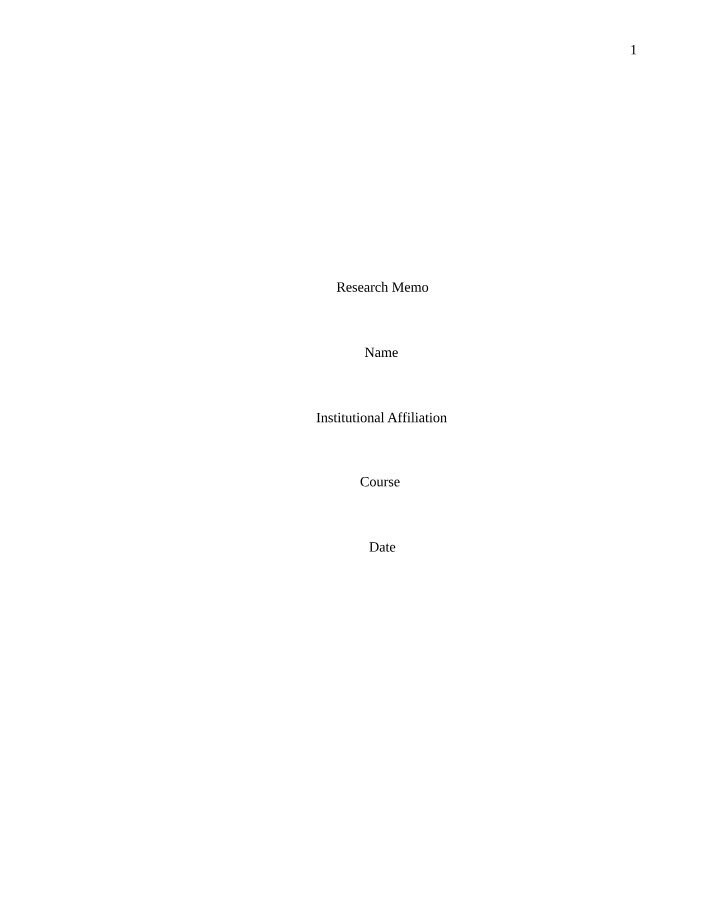 English 123 - Tax Memorandum