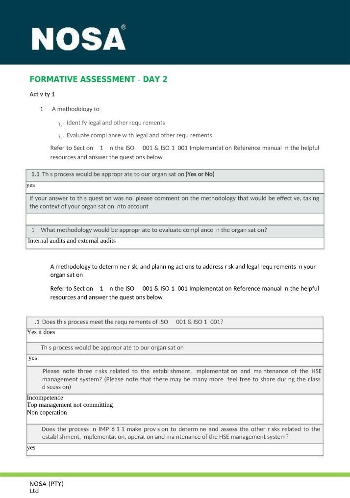 Day 2 Formative Assessment