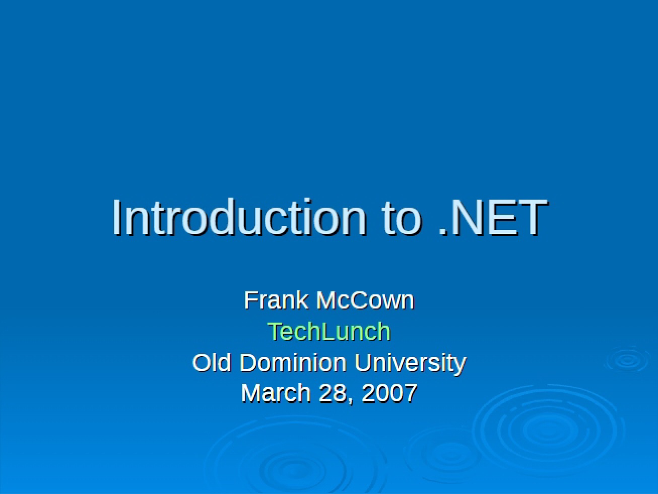 Introduction to the .NET Framework