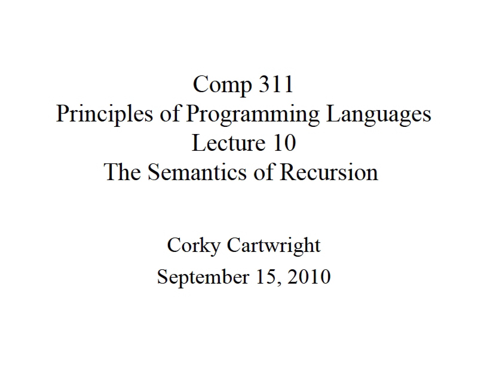 Programming Language Principles (6)