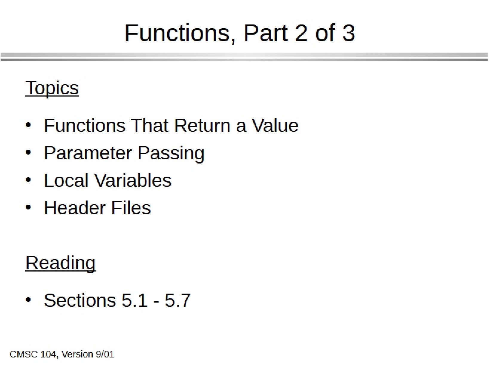 Using Functions