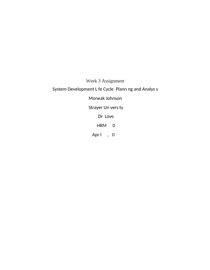 Week 3 Assignment - HRM 520