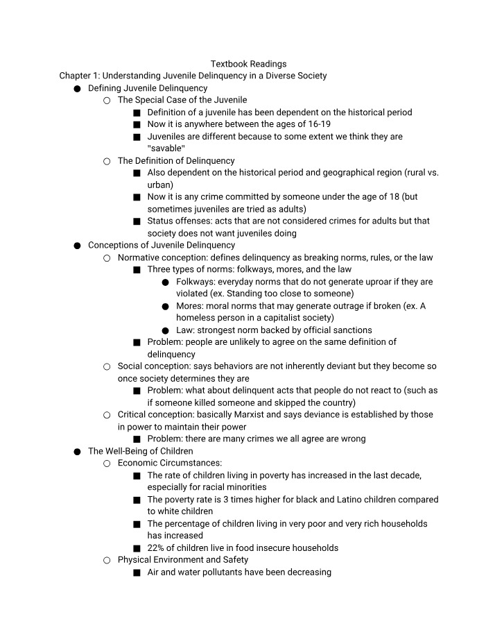 Juvenile Delinquency - Conceptions and Definitions
