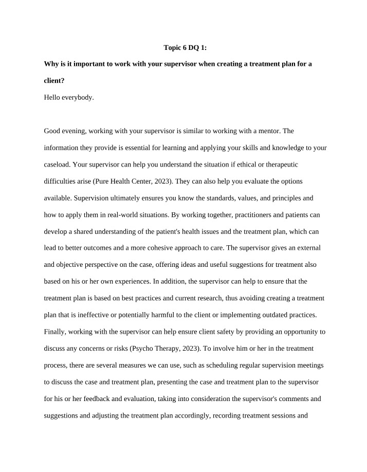 Importance of Collaborating with a Supervisor