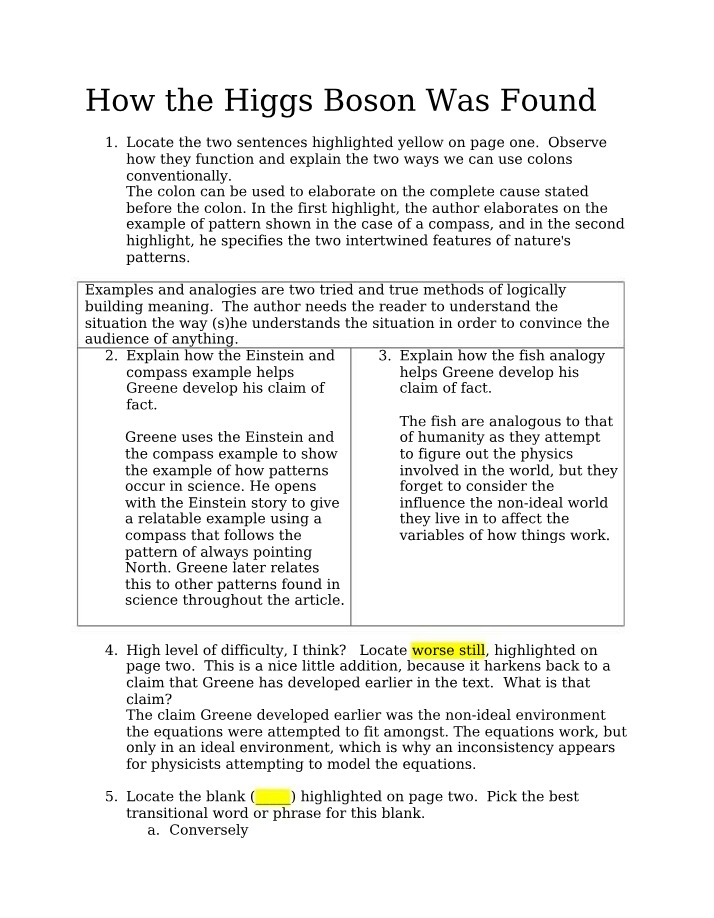 The Discovery of the Higgs Boson - Exploring Patterns and Analogies