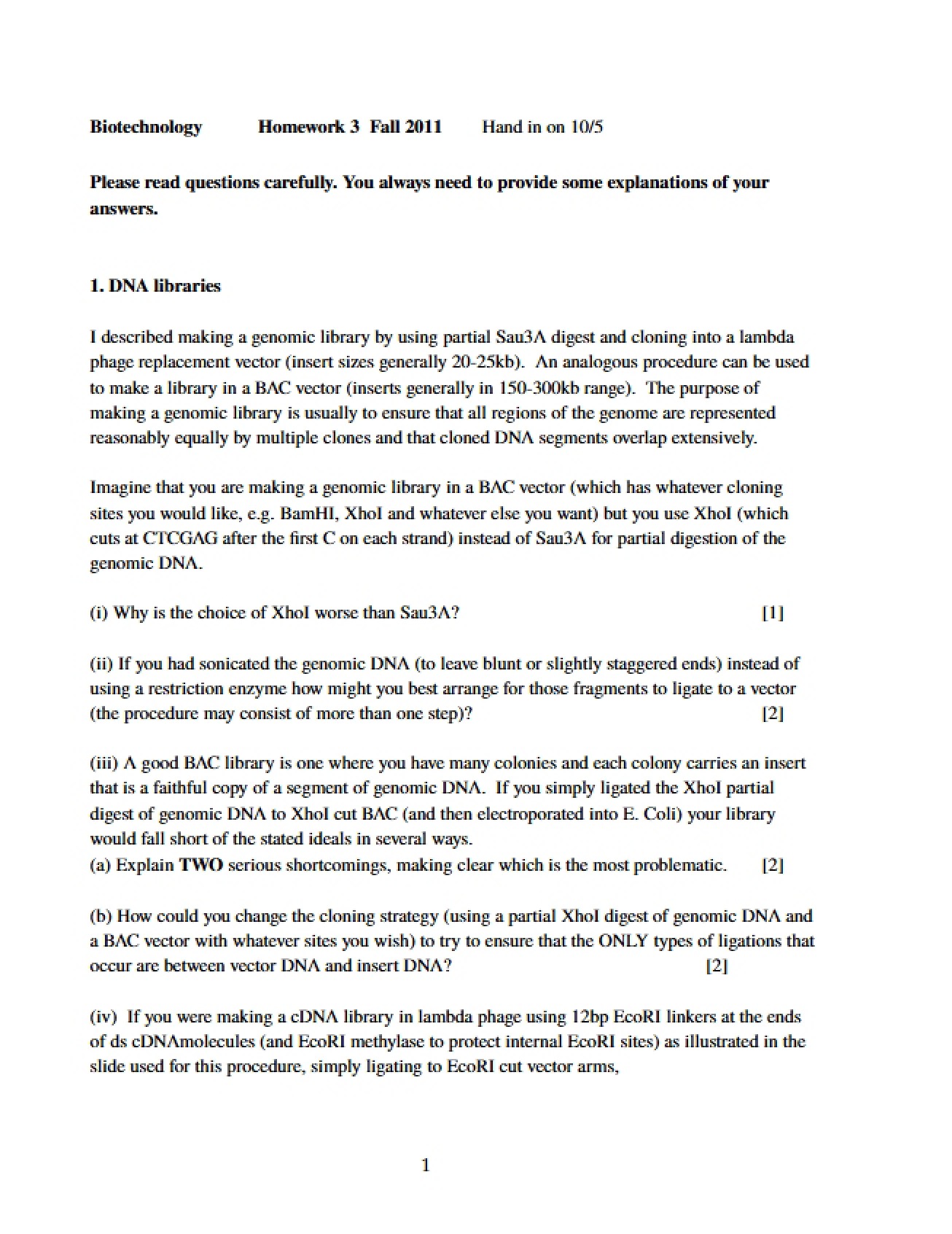 Third Homework