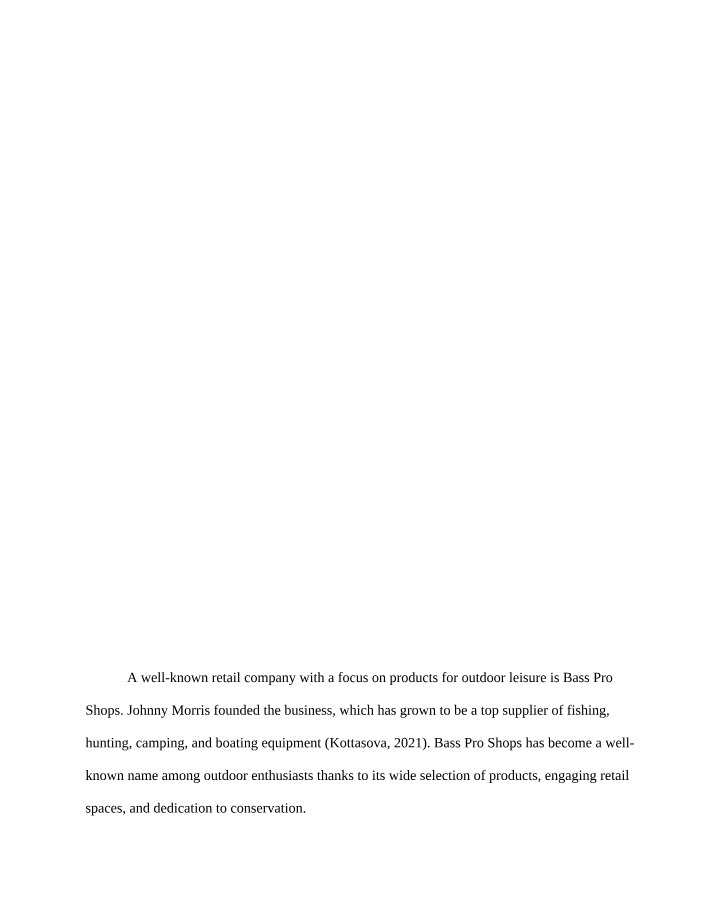 Brand Extension Analysis of Bass Pro Shops