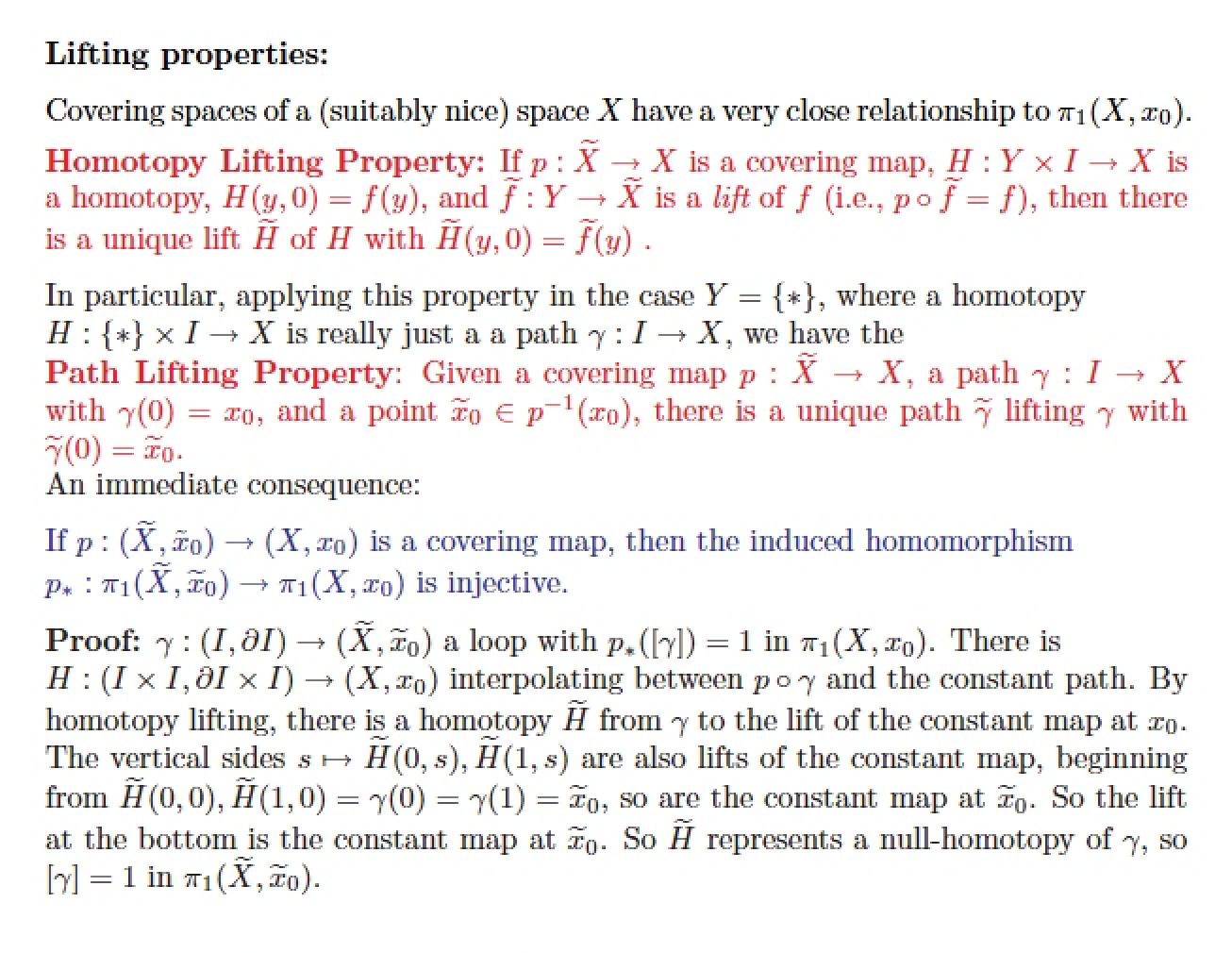 Properties of Lifting