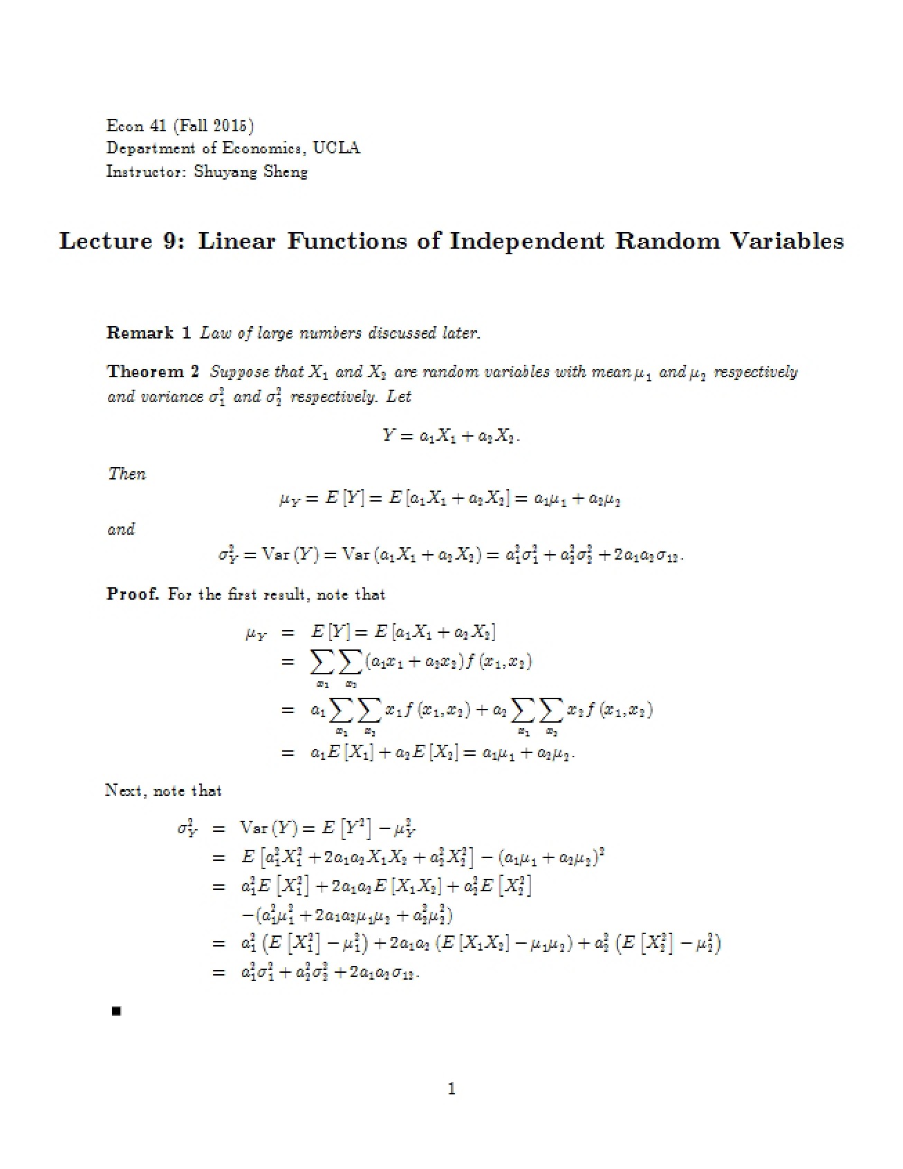 Lecture 9 Notes