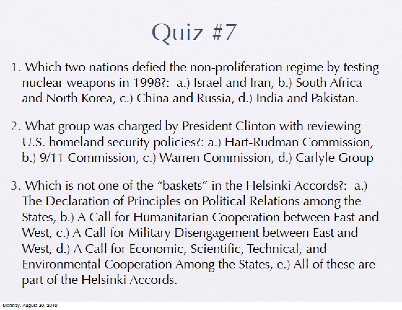 US Foreign Policy Assessment 7