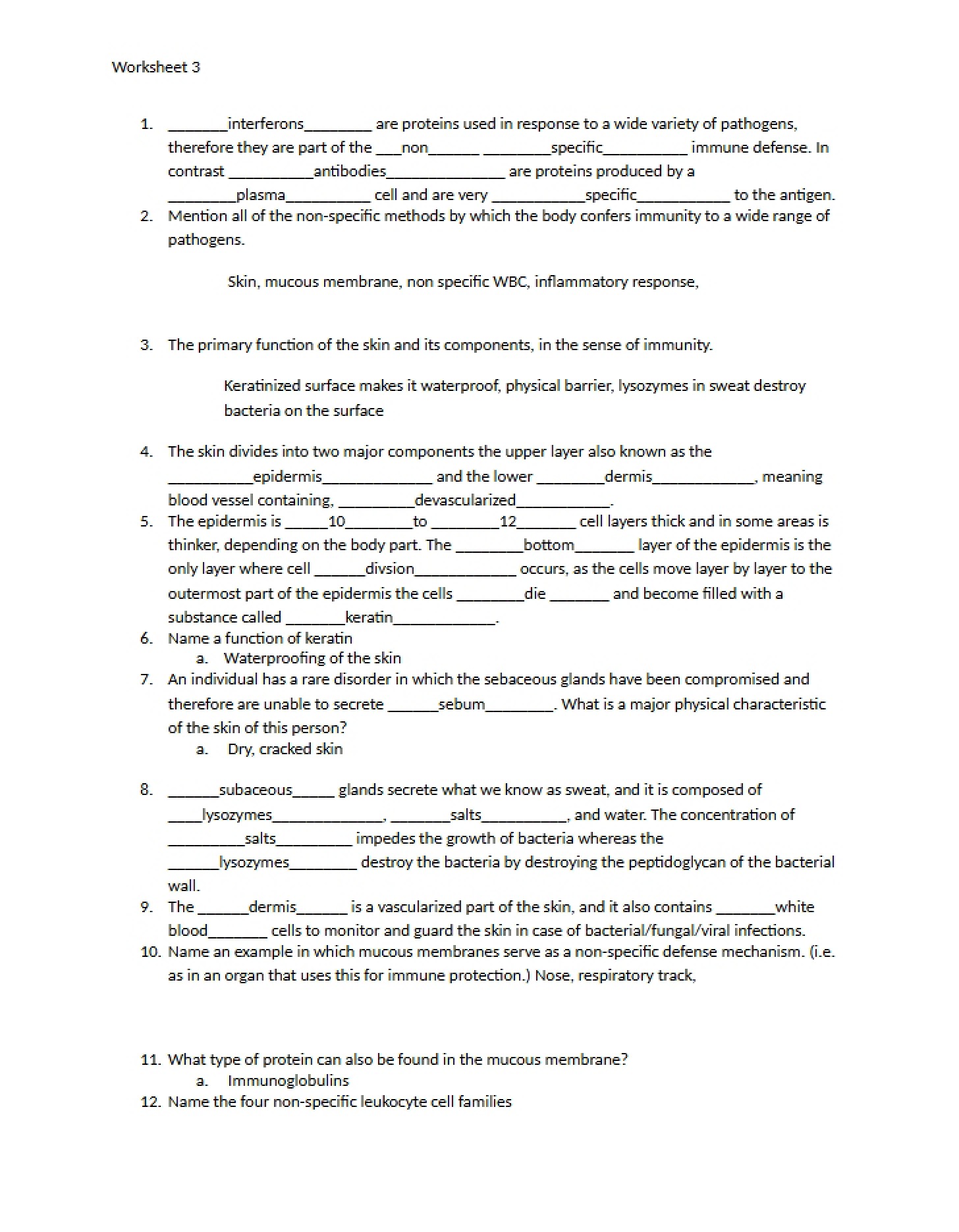 Answers Unit 4 Worksheet 4