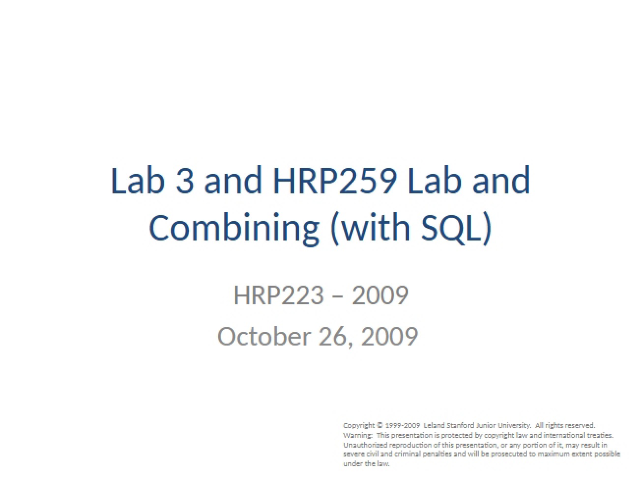 SAS Data Management and Analysis Lecture Materials