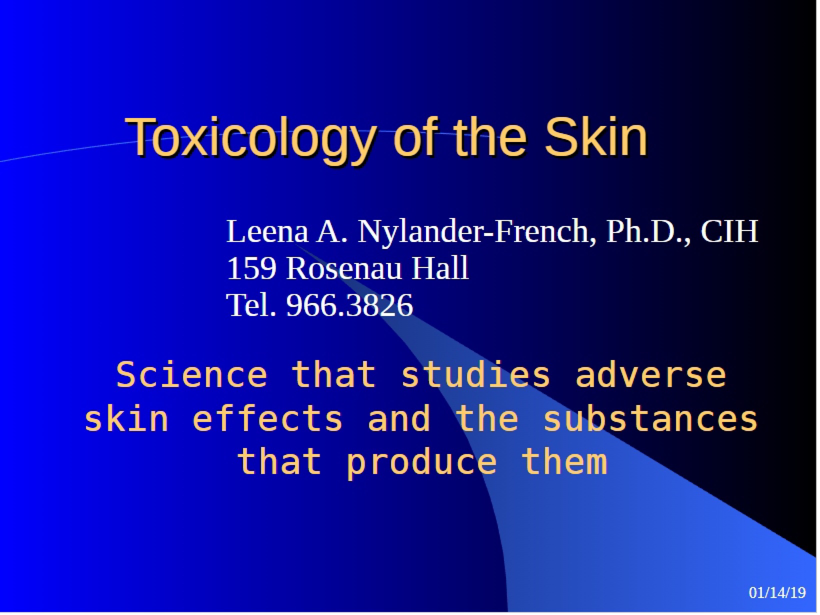 Dermal Toxicology