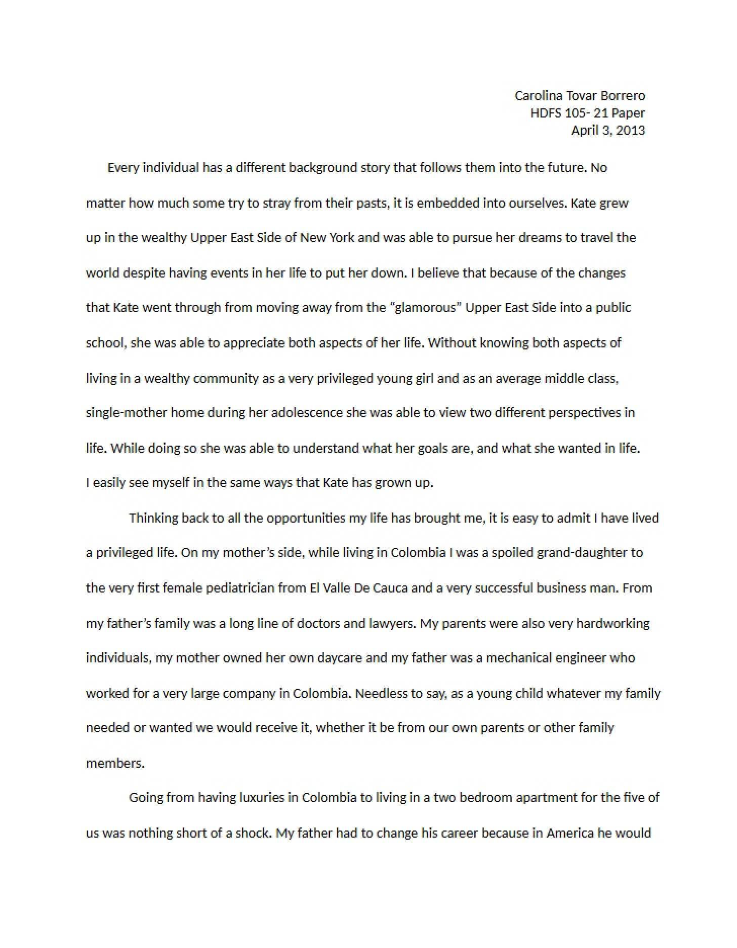 Paper on Turning 21